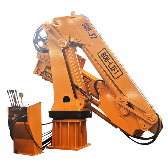 Heißer Verkauf 6 Tonnen Knuckle Hydraulic Arm Deck Crane Hebezeug in China