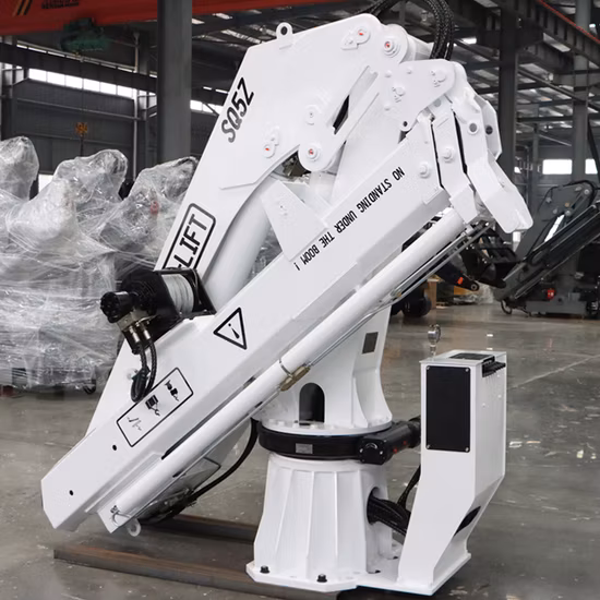 5 Tonnen Knuckle Boom Marine Bootshebekran für Arbeitsboote