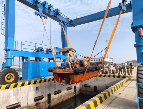 Bootshebebühne Marine Travel Lift Portalkran